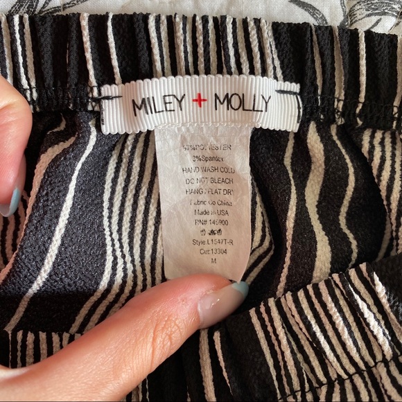 Black and white cropped striped tube top - size s - Picture 3 of 3